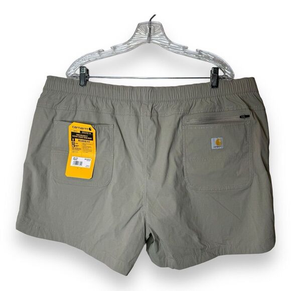 NWT Carhartt Womens Force Relaxed Fit Ripstop 5-Pocket Work Shorts Brown 2XL - Picture 2 of 9